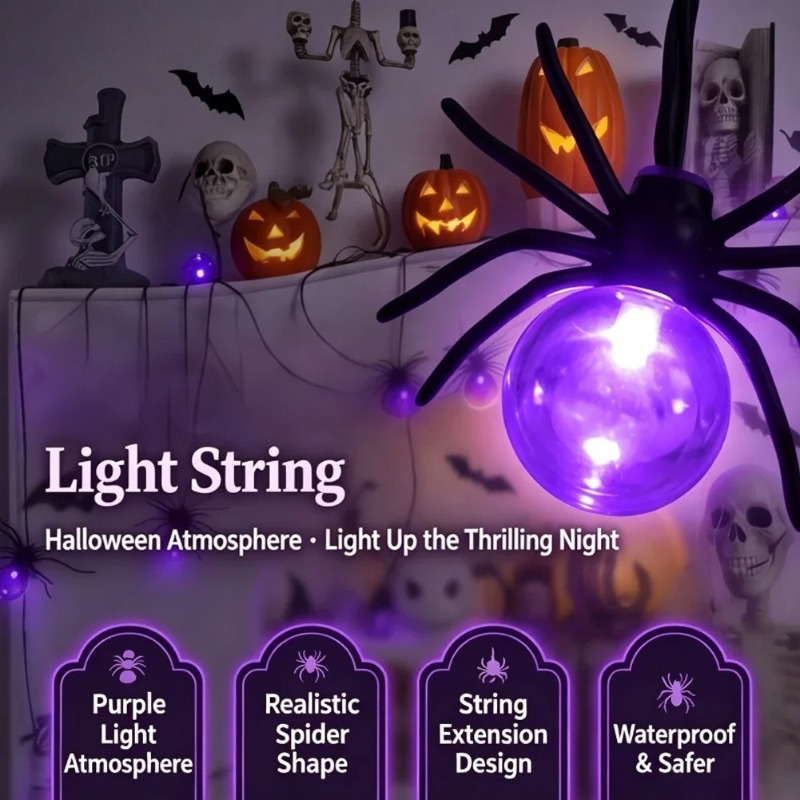 Battery Powered Spider LED Str - Ac Outdoor Power review and price