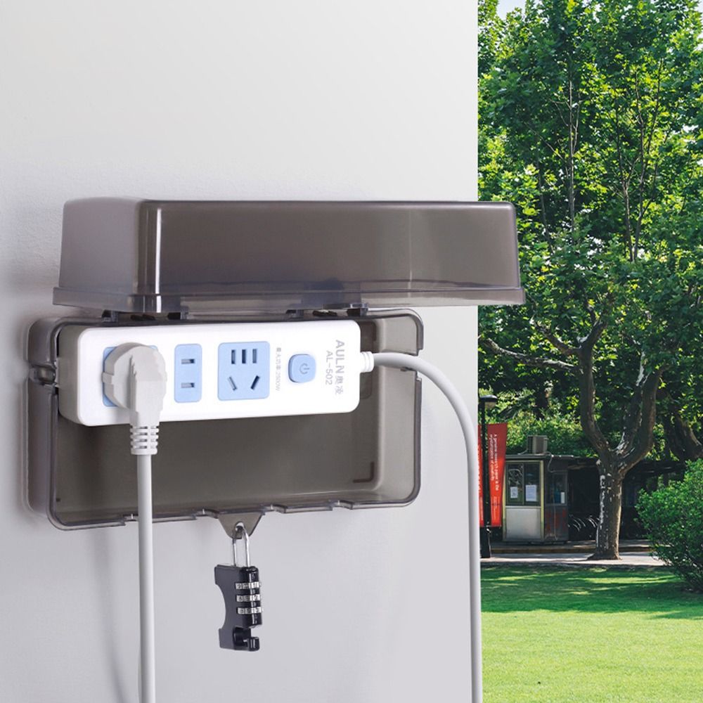 Portable Plastic Plug Box Anti - Outdoor Power Strip Weatherproof review and price
