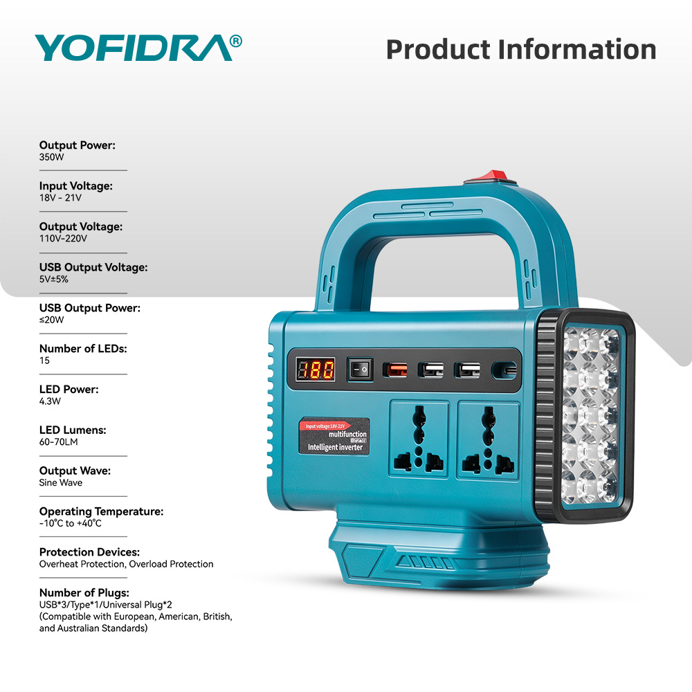 YOFIDRA 220V Portable Power In - Ac Outdoor Power review and price